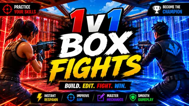 🔥 THE ULTIMATE 1v1 BOX FIGHTS 🔥 — Fortnite Creative map cover art