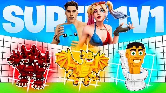 SUPER 1V1 SPRITE - ALL GUNS [ROGUELIKE] — Fortnite Creative map