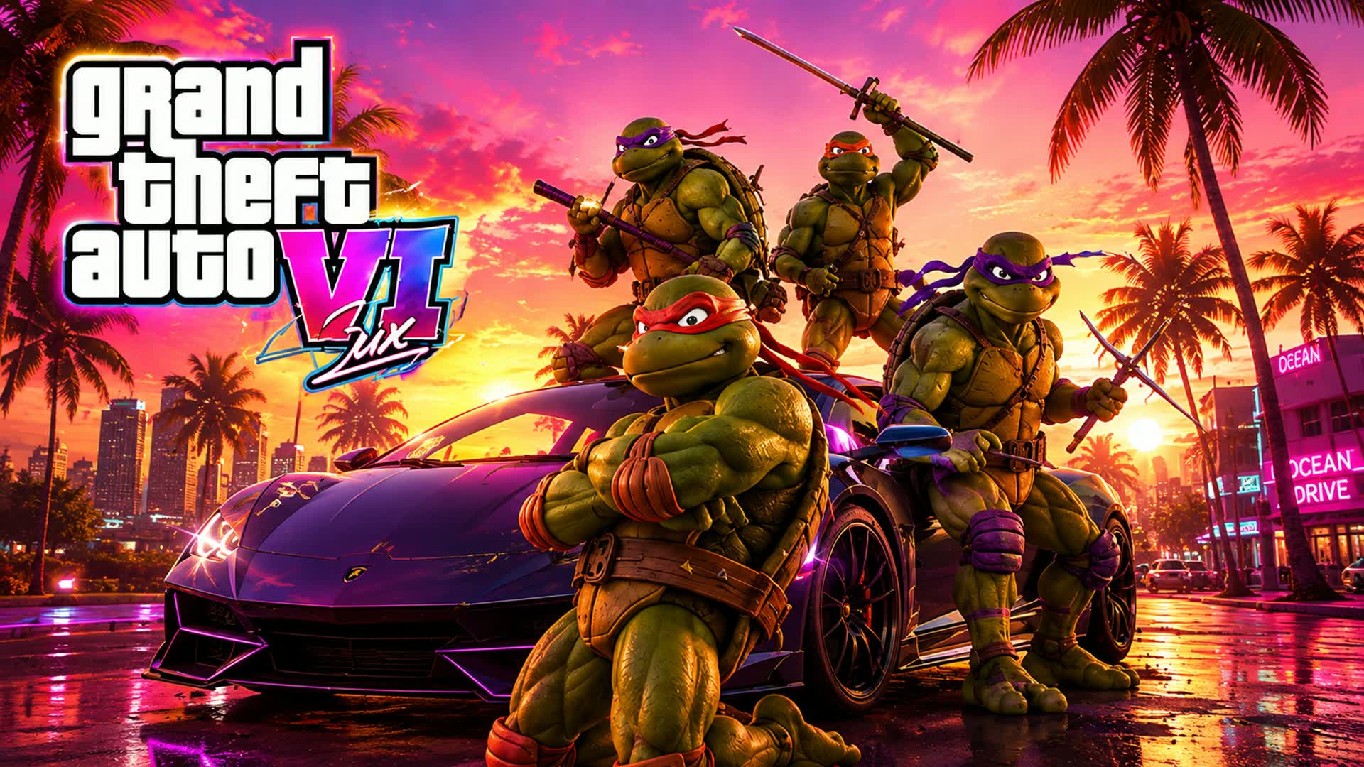 🌴GDA VI TMNT🌴 Ultimate City Adventure — Fortnite Creative map