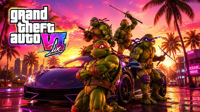 🌴GDA VI TMNT🌴 Ultimate City Adventure — Fortnite Creative map cover art