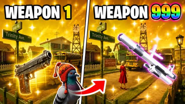 NUKETOWN GUN GAME 🔫 ONE SHOT — Fortnite Creative map cover art