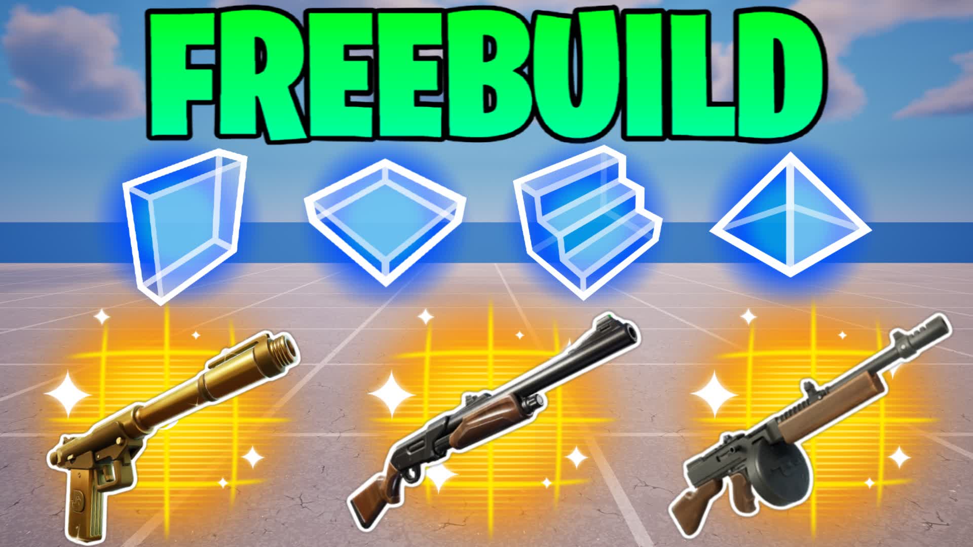 1V1V1 FREE BUILDING 1V1 PRACTICE — Fortnite Creative map