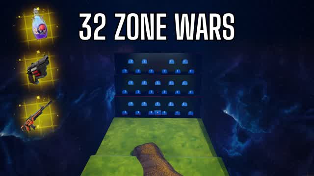 32 PLAYER ZONE WARS (ENRYX) — Fortnite Creative map cover art