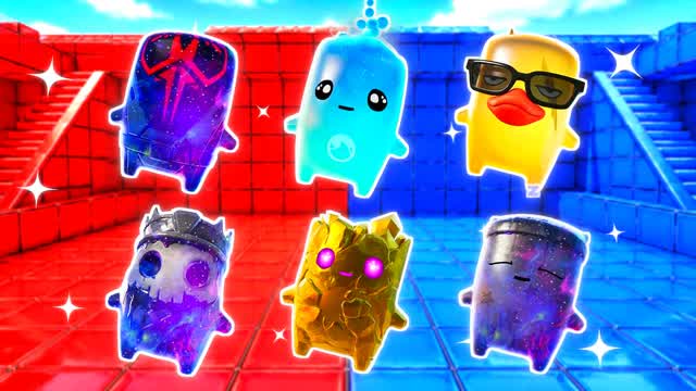 RED VS BLUE STEADY COURAGE 🔴🔵 — Fortnite Creative map cover art