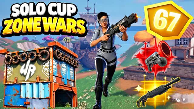 SOLO CUP END GAME ZERO BUILD 🏆 — Fortnite Creative map cover art