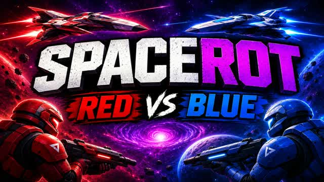 SpaceRot:Red Vs Blue — Fortnite Creative map cover art