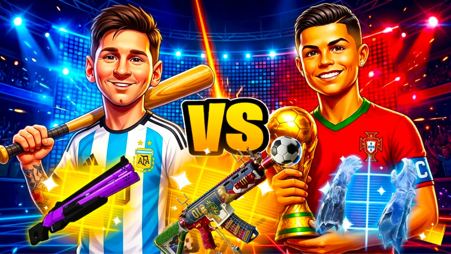 RONALDO VS MESSI RED VS BLUE STAR WARS — Fortnite Creative map