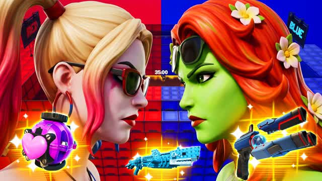 🔴RVB HARLEY VS UNC IVY🔵 — Fortnite Creative map cover art