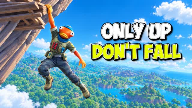 ONLY UP DON'T FALL — Fortnite Creative map cover art