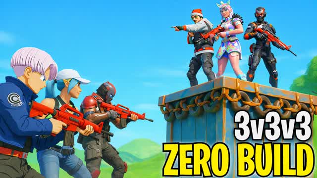 3v3v3 Zero build 3v3 Realistic PVP — Fortnite Creative map cover art