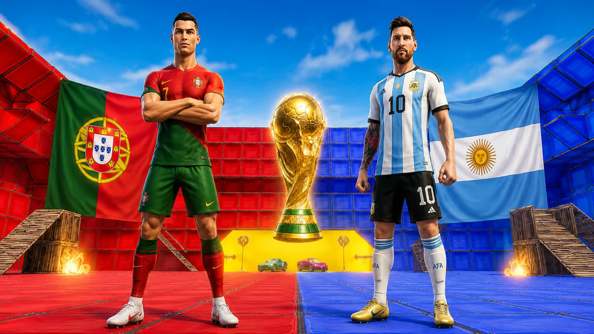 RED VS BLUE 🔴🔵 COPA FUTEBOL — Fortnite Creative map