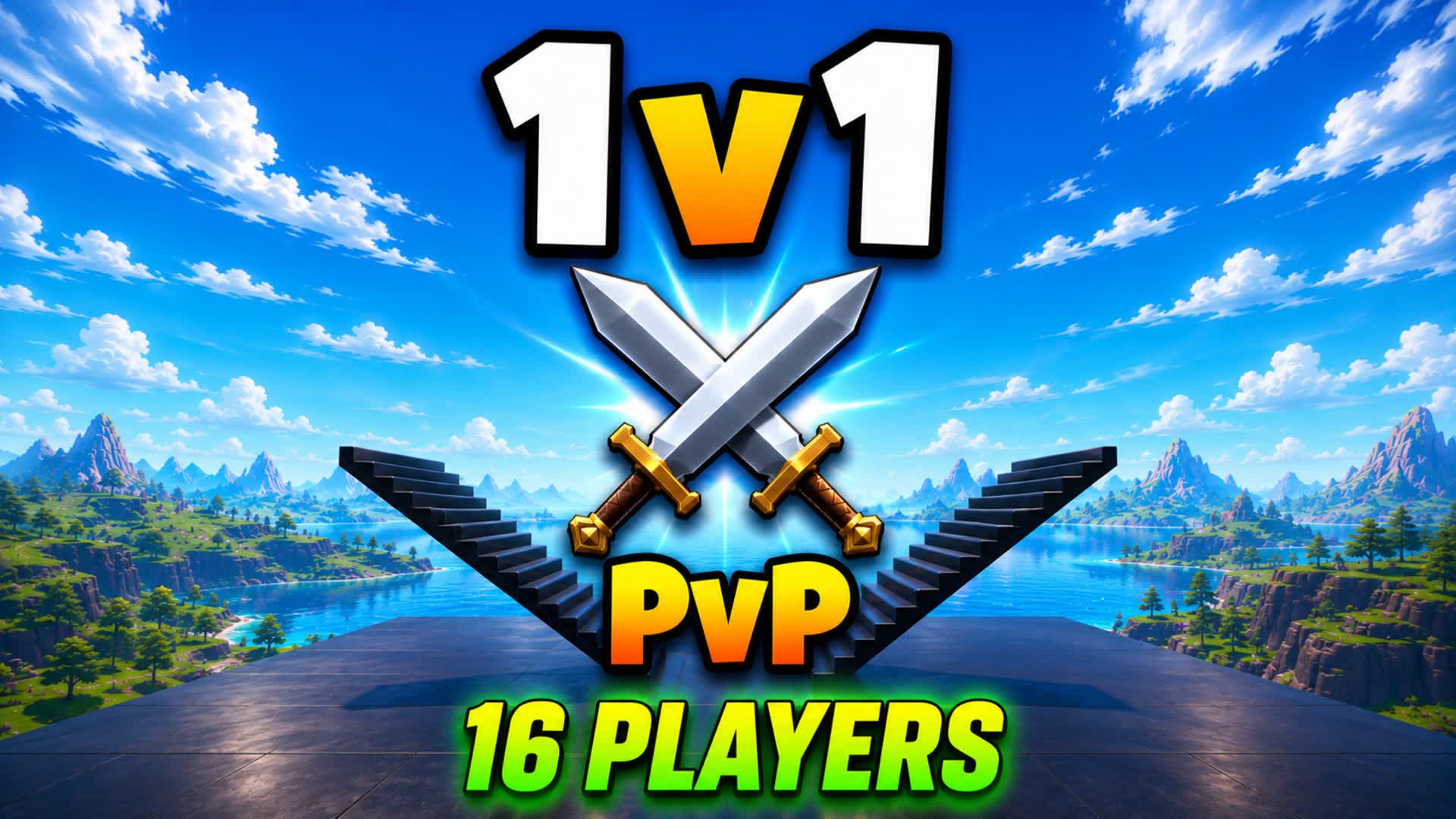 1v1 Freebuild PvP 16 players — Fortnite Creative map