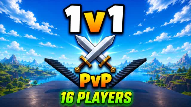 1v1 Freebuild PvP 16 players — Fortnite Creative map cover art