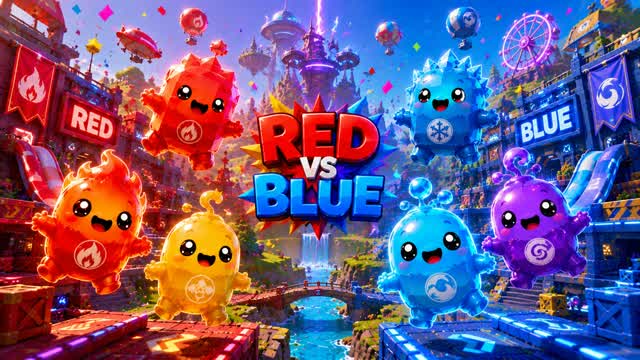 🌟 RED vs 🔴 BLUE Battle Zone 🏆 — Fortnite Creative map