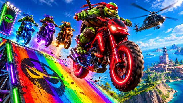 MEGA RAMP RACE - CAR GAME — Fortnite Creative map cover art