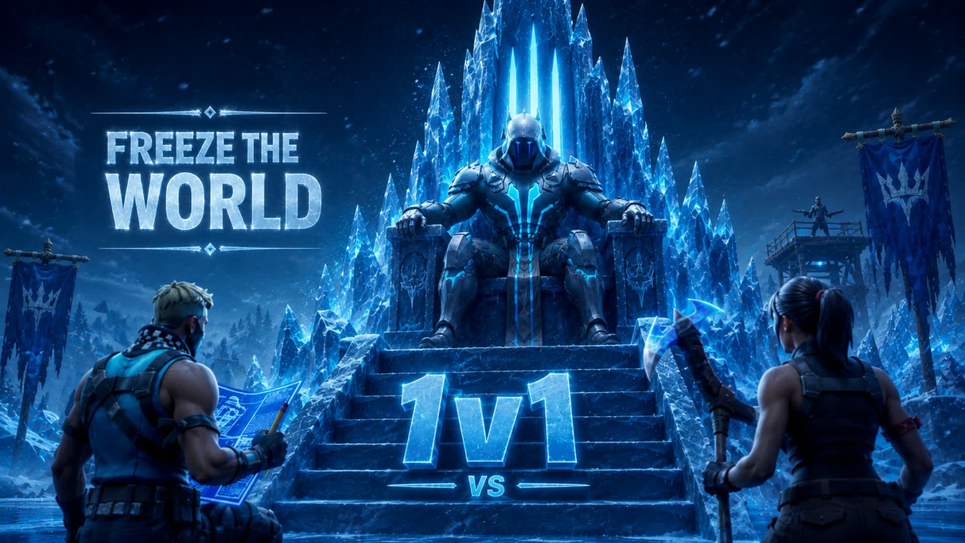Freeze the world 1v1 — Fortnite Creative map