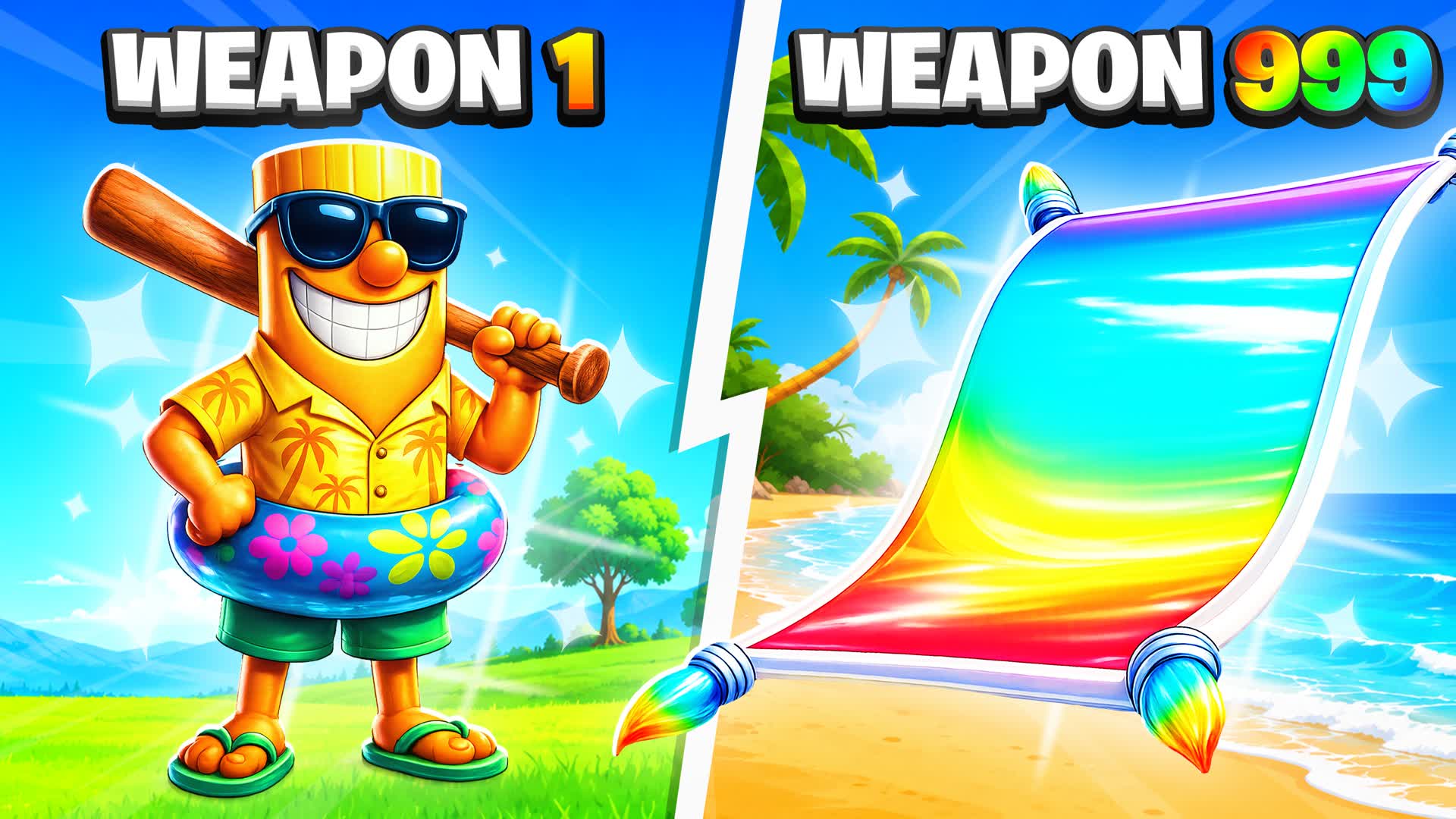 CRAZY GUN GAME 🎯ONE SHOT SUMMER — Fortnite Creative map