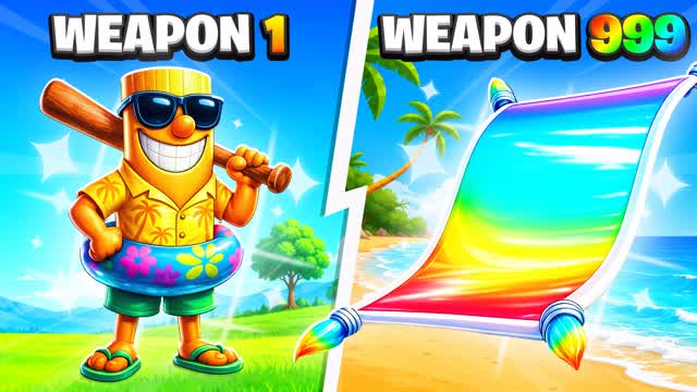 CRAZY GUN GAME 🎯ONE SHOT SUMMER — Fortnite Creative map