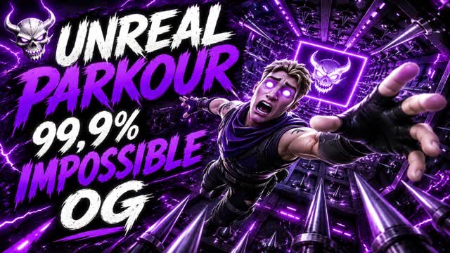 UNREAL PARKOUR 😡 99,9% IMPOSSIBLE [OG] — Fortnite Creative map cover art