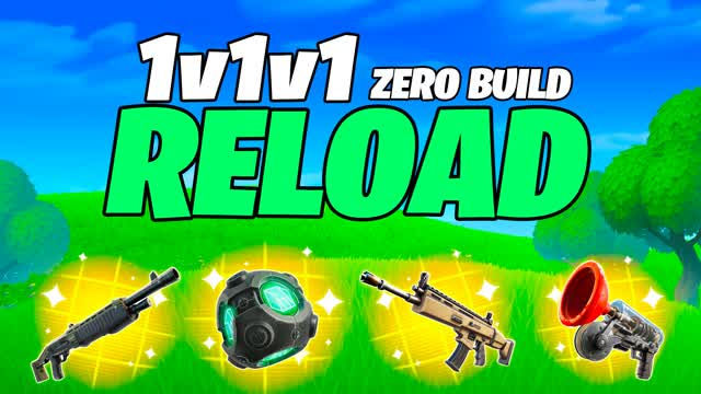 1v1v1 Reload Zero Build Free for All — Fortnite Creative map cover art