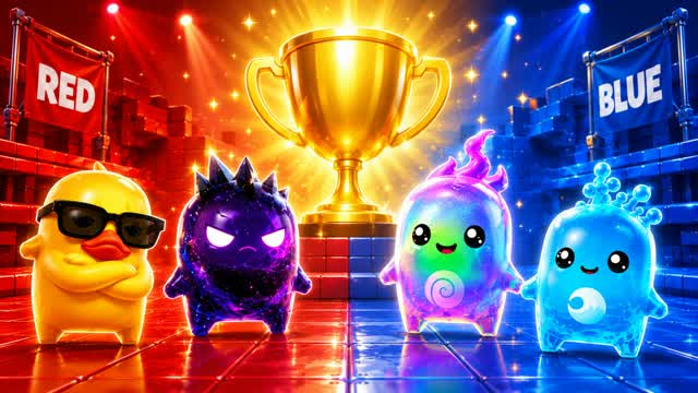 RED vs BLUE 🔴🔵 MEGA PVP BATTLE — Fortnite Creative map