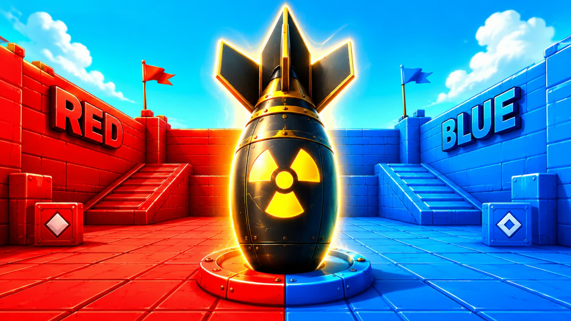 NUKE RED VS BLUE🔴🔵 GEN Z BATTLE — Fortnite Creative map