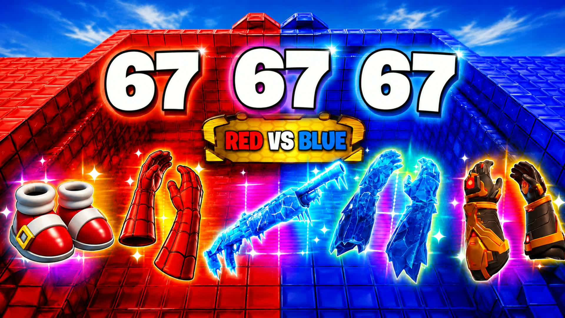 RED VS BLUE FIGHT🔴🔵 — Fortnite Creative map