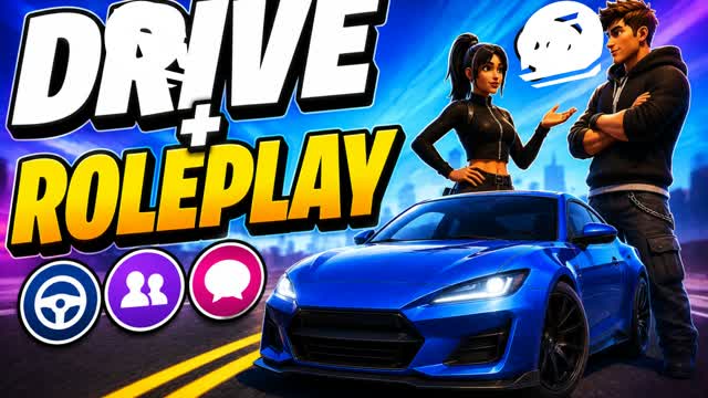 Drive 🚗 + Roleplay — Fortnite Creative map