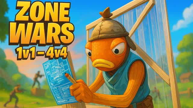🏆 TEAM ZONE WARS (1V1 - 4V4) — Fortnite Creative map cover art