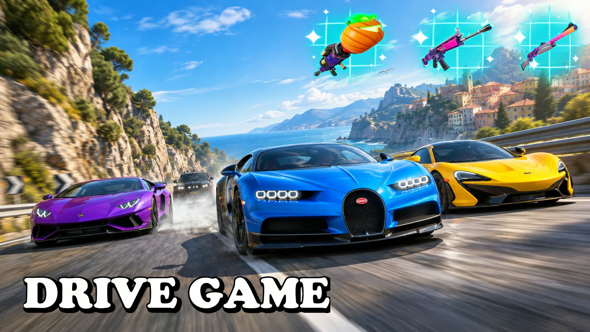 🚗 DRIVE GAME - CITY — Fortnite Creative map