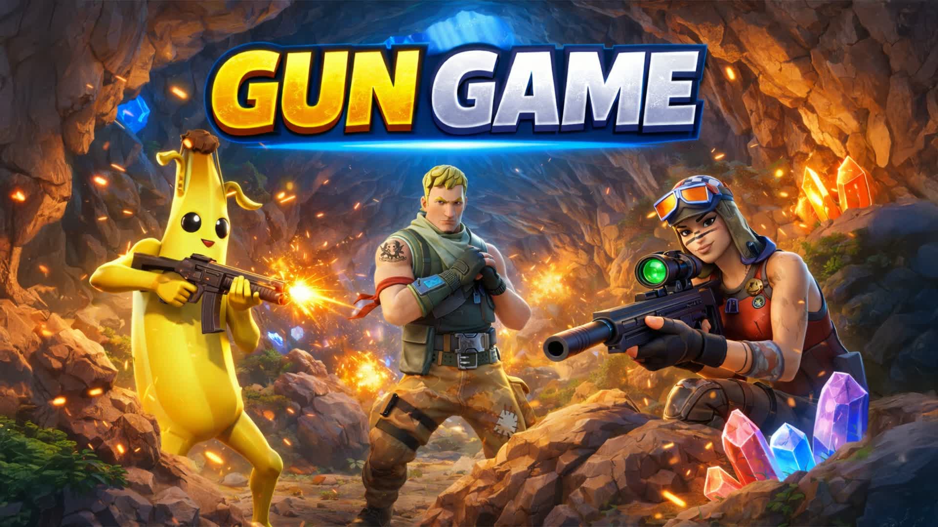 gun game UNDERGROUND — Fortnite Creative map