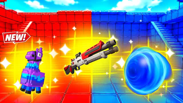 RED VS BLUE HALFWAY 🔴🔵 — Fortnite Creative map cover art
