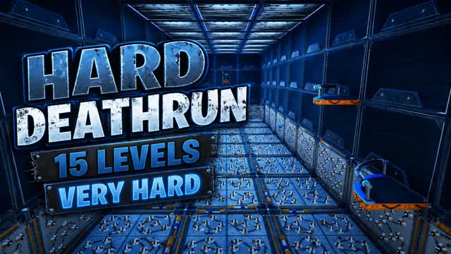 Hard Deathrun 15 levels — Fortnite Creative map cover art