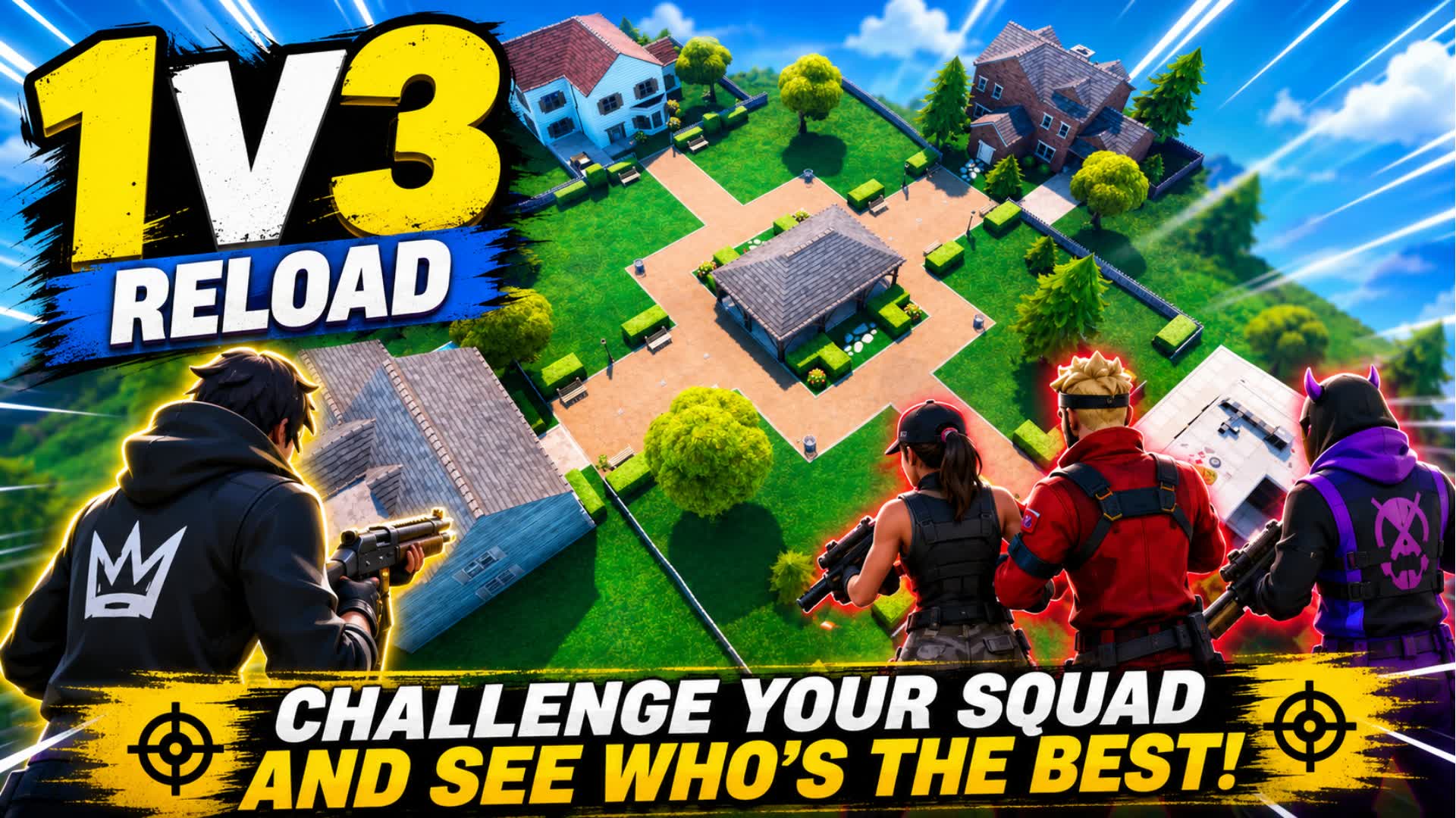 NEW COMBAT - 1v3 RELOAD — Fortnite Creative map