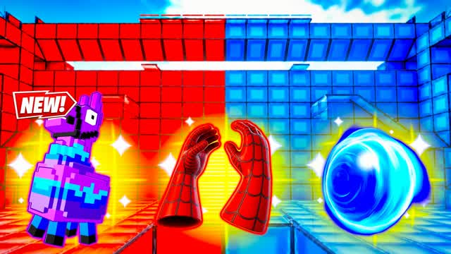 RED VS BLUE PARTY UP ACTION 🔴🔵 — Fortnite Creative map