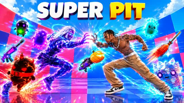 SUPER MEGA PIT — Fortnite Creative map cover art