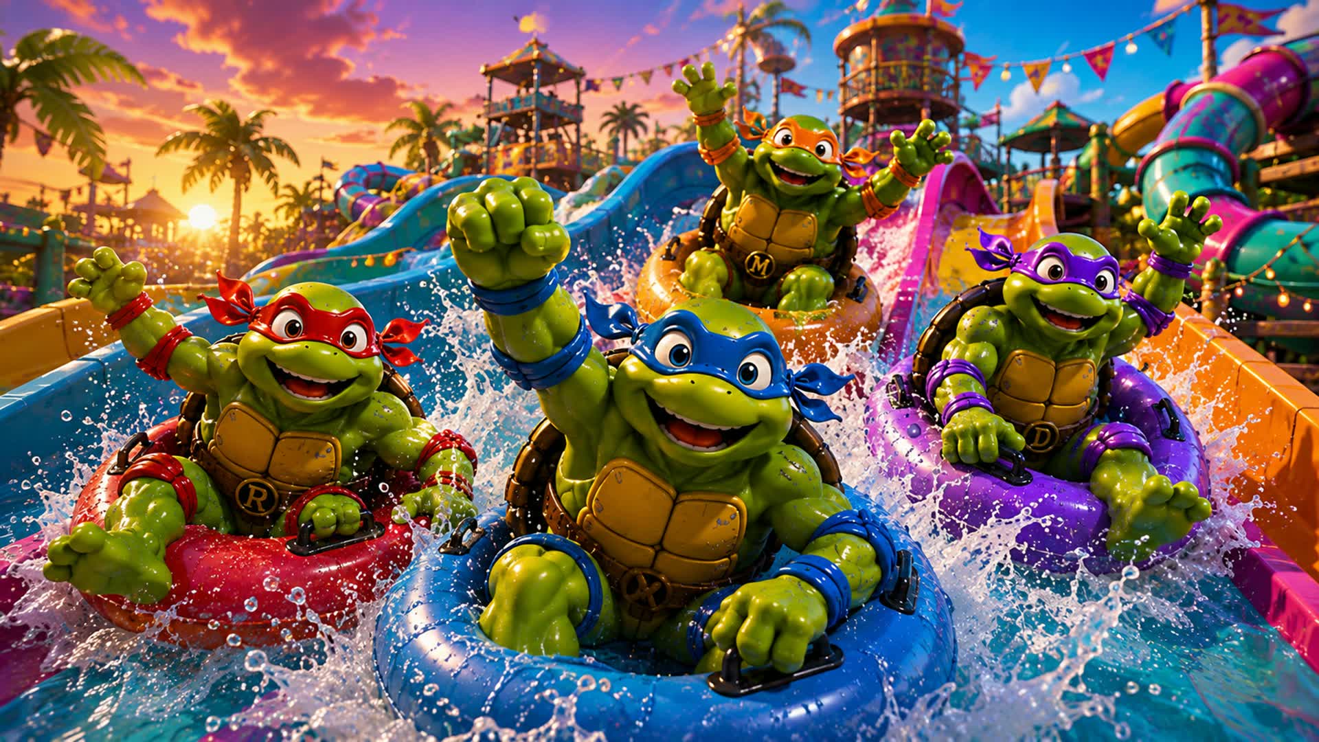 🐢 SUPER TMNT HEROES 🍕 99 BOTS — Fortnite Creative map