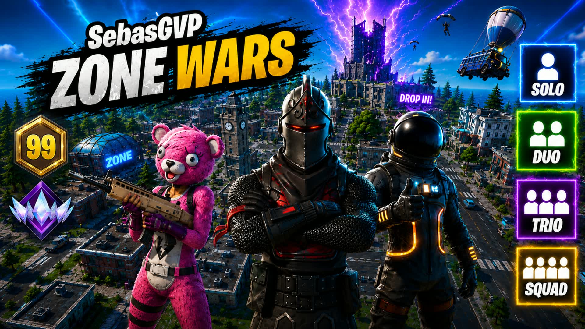 SebasGVP Zone Wars 🏆 — Fortnite Creative map