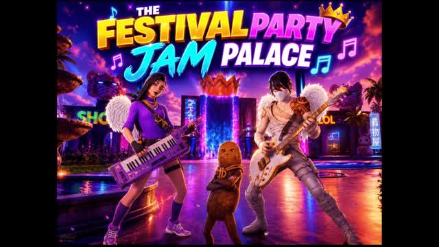 🪉THE🪉FESTIVAL JAM🎤🪩 PALACE 🪩 — Fortnite Creative map cover art