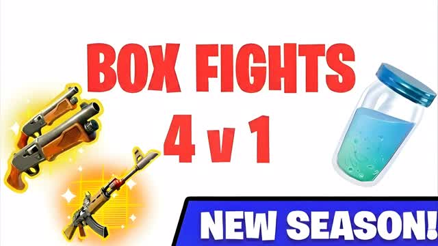 BOX FIGHTS 4V1 — Fortnite Creative map