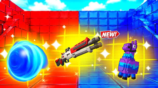 RED VS BLUE RIGHT PLACE 🔴🔵 — Fortnite Creative map cover art