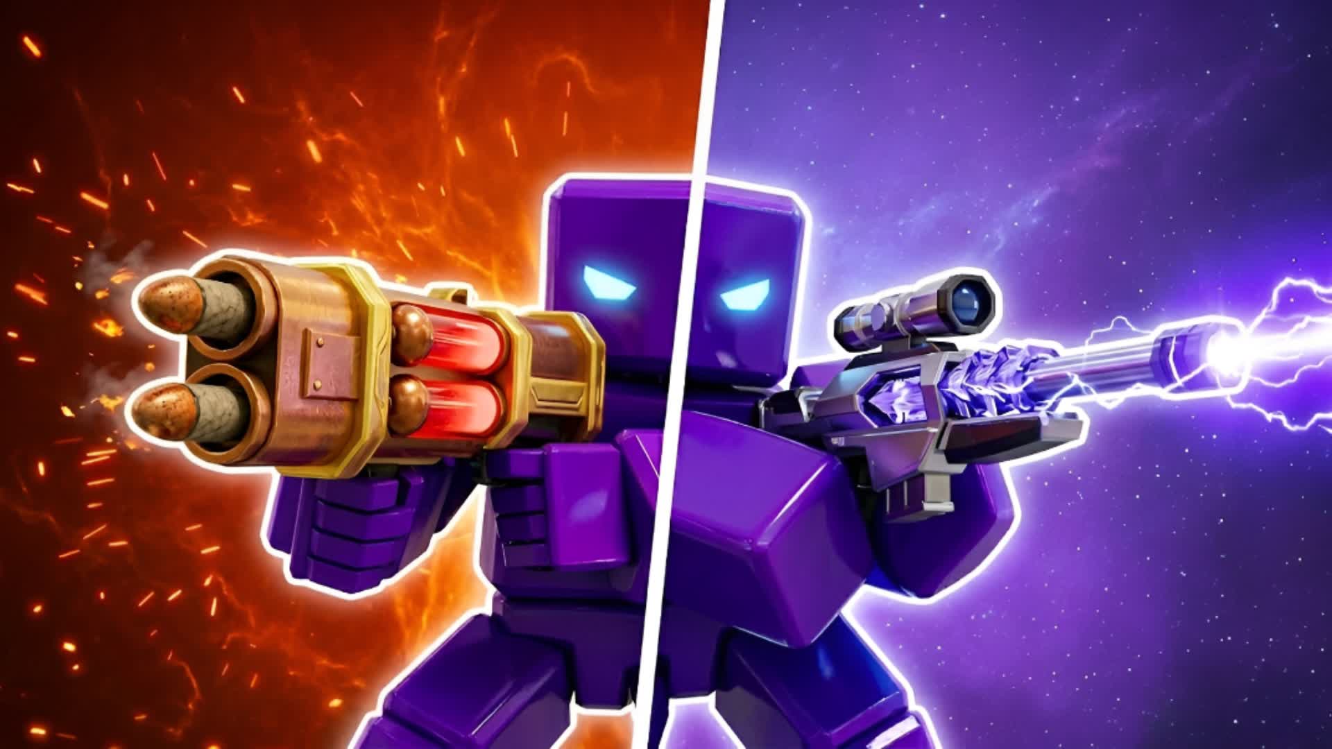 RED VS BLUE 🔴🔵 LOADOUT MADNESS 🎯 — Fortnite Creative map