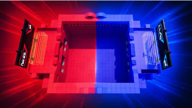 🔴RED VS BLUE🔵- TEAM BATTLE — Fortnite Creative map cover art