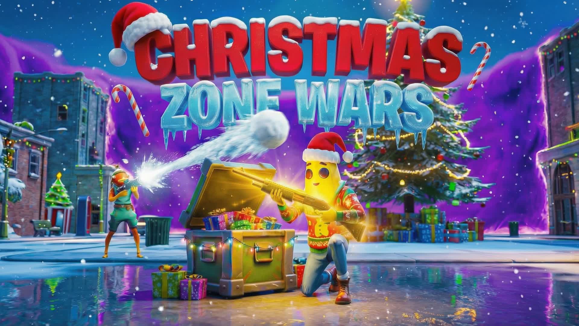 CHRISTMAS ZONE WARS 🎁 [ON TILTED🏙️] — Fortnite Creative map