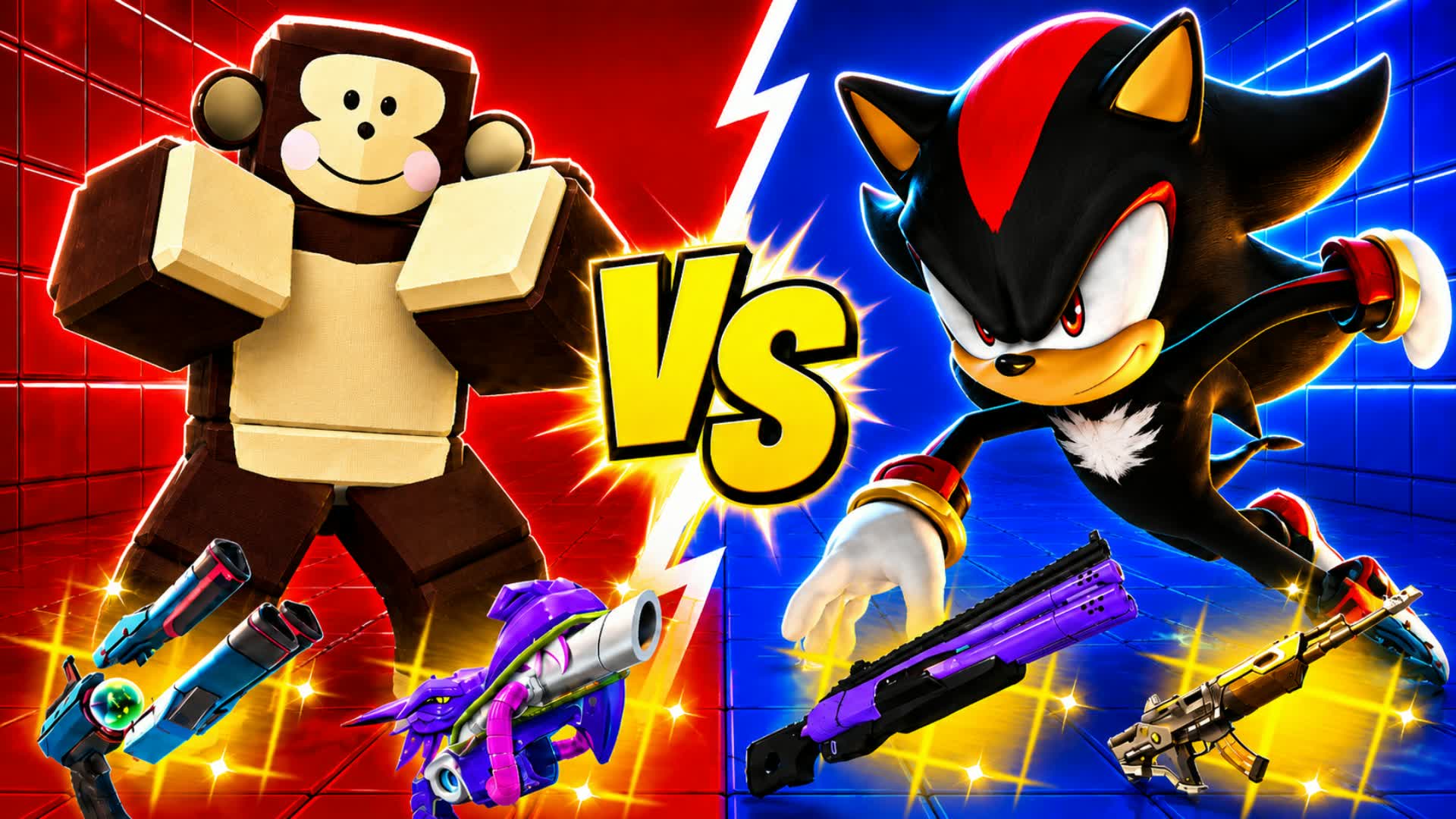 NEW RED VS BUE RVB 🔴🔵BATTLE UNC ROUGE — Fortnite Creative map