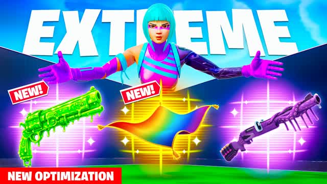 EXTREME 1V1 🎯 FREE FOR ALL 🎯 ALL GUNS — Fortnite Creative map cover art