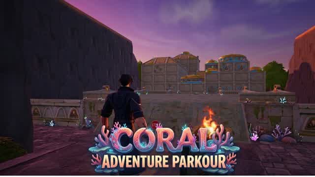 Coral Adventure Parkour — Fortnite Creative map cover art