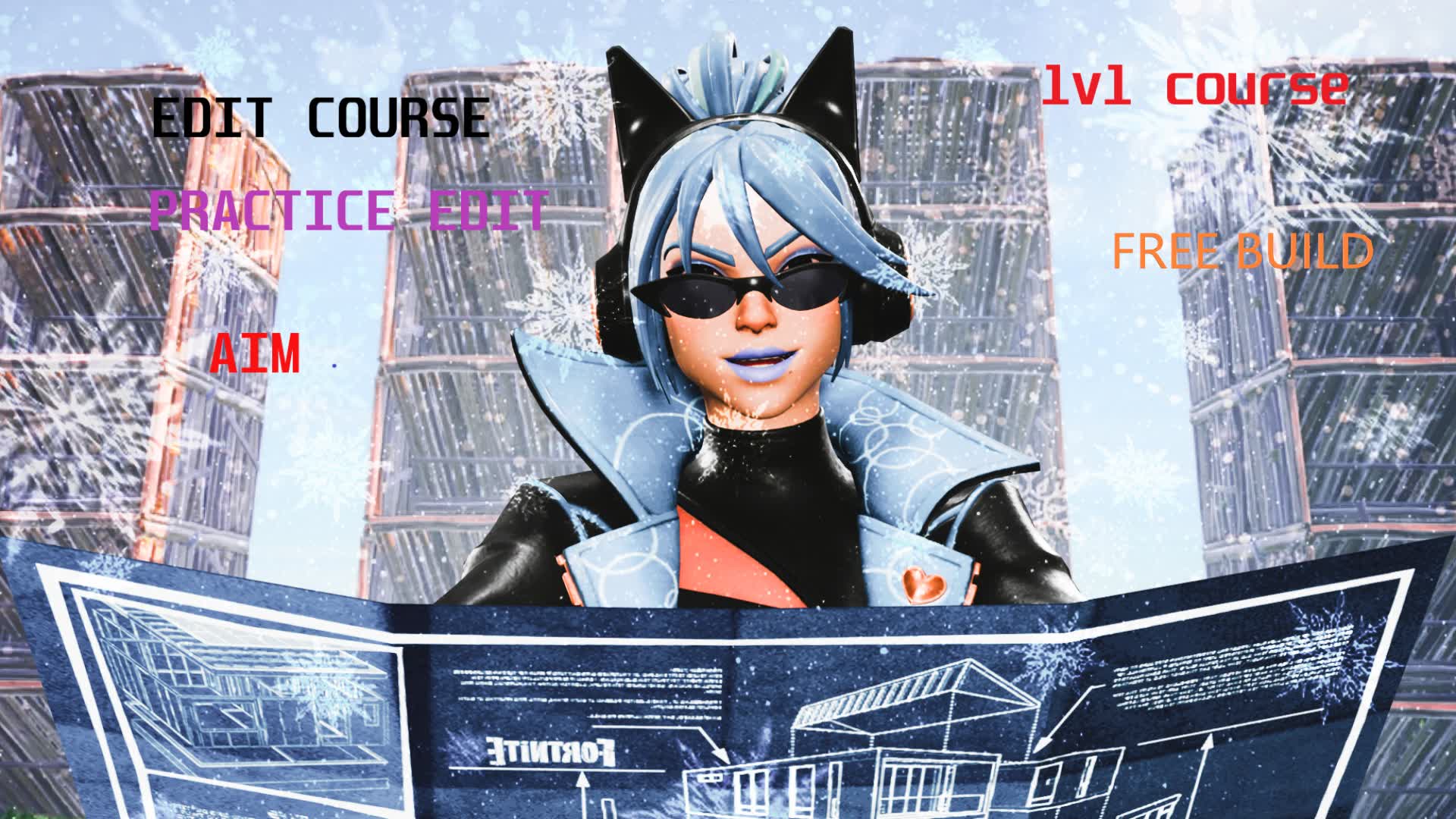 edit course/practice edit/free build/AIM — Fortnite Creative map