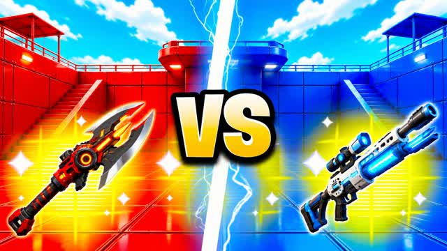 RED VS BLUE CHROME CLASH 🔴🔵 — Fortnite Creative map cover art