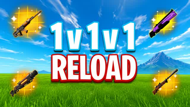 RECARGA 1v1v1 TODAS LAS ARMAS — Fortnite Creative map cover art
